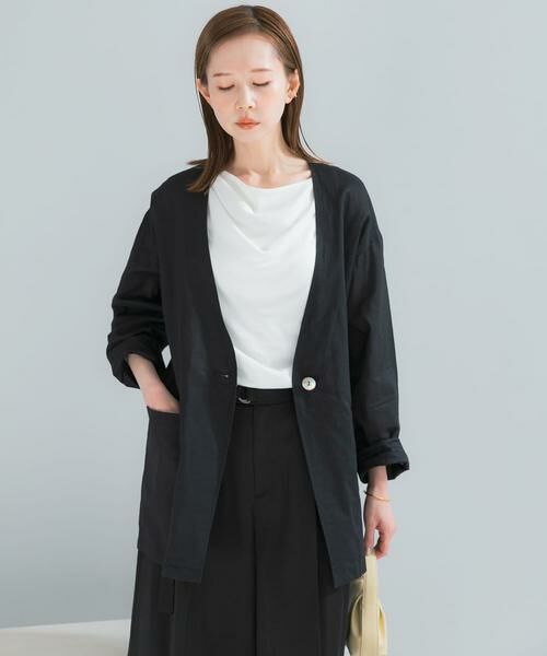 URBAN RESEARCH ROSSO / アーバンリサーチ ロッソ ノーカラージャケット | メモリーコットンライトジャケット | 詳細3