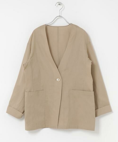 URBAN RESEARCH ROSSO / アーバンリサーチ ロッソ ノーカラージャケット | メモリーコットンライトジャケット | 詳細23