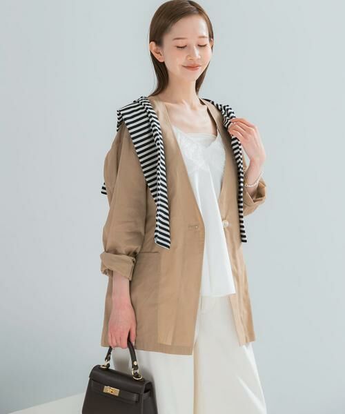 URBAN RESEARCH ROSSO / アーバンリサーチ ロッソ ノーカラージャケット | メモリーコットンライトジャケット | 詳細13