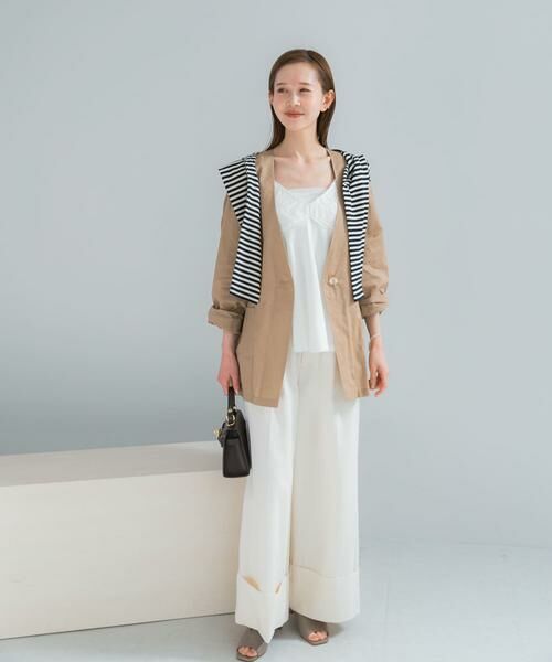 URBAN RESEARCH ROSSO / アーバンリサーチ ロッソ ノーカラージャケット | メモリーコットンライトジャケット | 詳細16