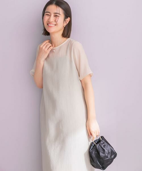 URBAN RESEARCH ROSSO / アーバンリサーチ ロッソ ドレス | ハーフスリーブオーガンジーバックオープンドレス | 詳細2