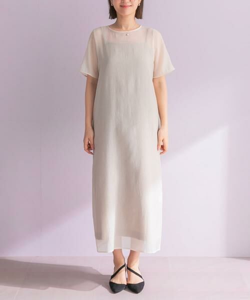 URBAN RESEARCH ROSSO / アーバンリサーチ ロッソ ドレス | ハーフスリーブオーガンジーバックオープンドレス | 詳細8