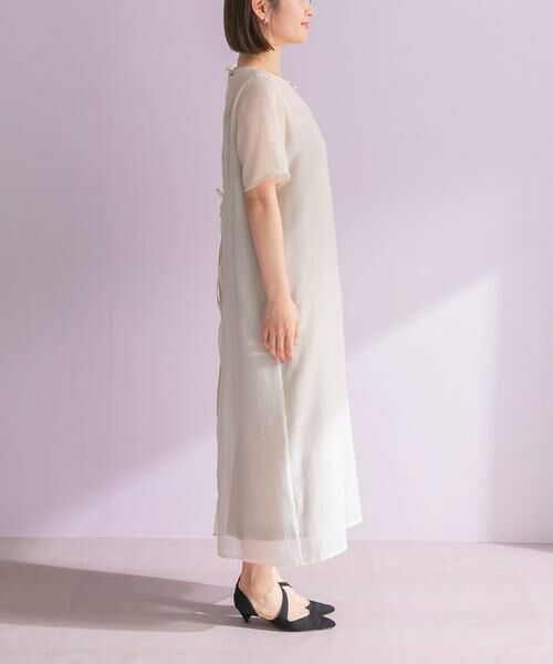 URBAN RESEARCH ROSSO / アーバンリサーチ ロッソ ドレス | ハーフスリーブオーガンジーバックオープンドレス | 詳細9