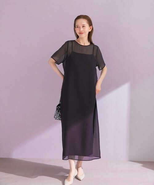 URBAN RESEARCH ROSSO / アーバンリサーチ ロッソ ドレス | ハーフスリーブオーガンジーバックオープンドレス | 詳細14