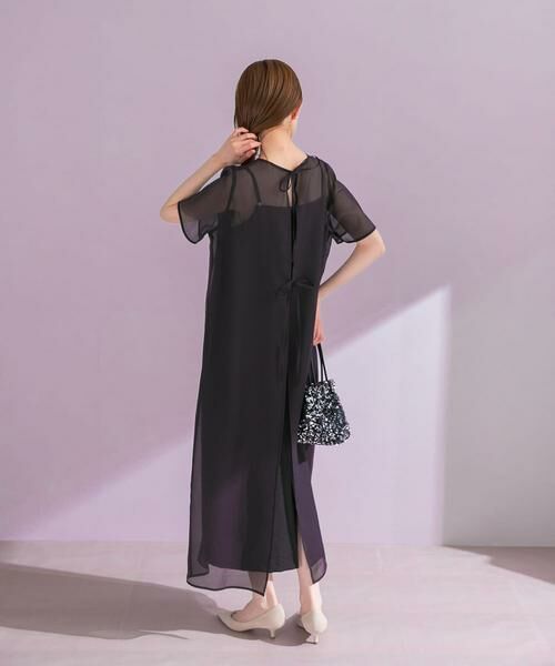 URBAN RESEARCH ROSSO / アーバンリサーチ ロッソ ドレス | ハーフスリーブオーガンジーバックオープンドレス | 詳細15