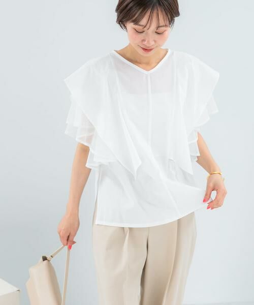 URBAN RESEARCH ROSSO / アーバンリサーチ ロッソ シャツ・ブラウス | ELENDEEK　MESH LAYERED SLEEVE BLOUSE | 詳細3
