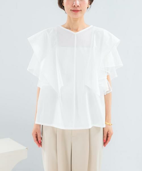 URBAN RESEARCH ROSSO / アーバンリサーチ ロッソ シャツ・ブラウス | ELENDEEK　MESH LAYERED SLEEVE BLOUSE | 詳細4