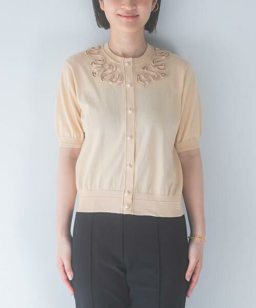 URBAN RESEARCH ROSSO / アーバンリサーチ ロッソ カーディガン・ボレロ | MARILYN MOON　EMBROIDERY KNIT CARDIGAN | 詳細8