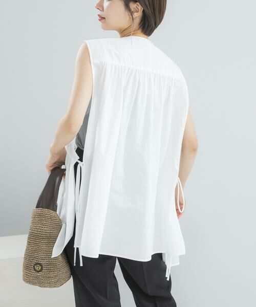URBAN RESEARCH ROSSO / アーバンリサーチ ロッソ シャツ・ブラウス | PROTAGONISTA　NO-SLEEVE GATHER BLOUSE | 詳細4
