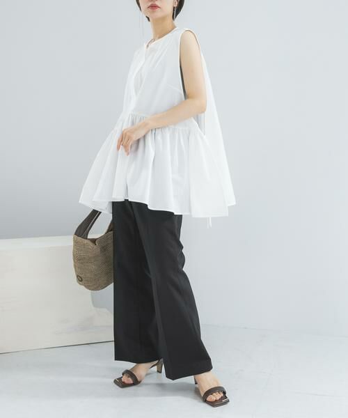 URBAN RESEARCH ROSSO / アーバンリサーチ ロッソ シャツ・ブラウス | PROTAGONISTA　NO-SLEEVE GATHER BLOUSE | 詳細6