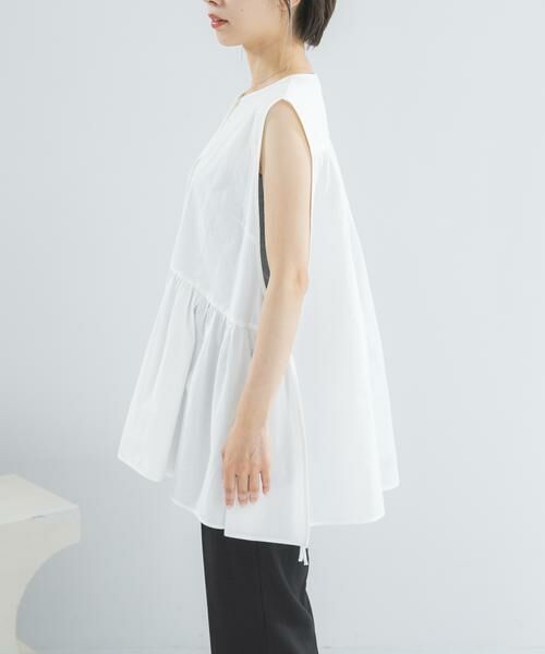 URBAN RESEARCH ROSSO / アーバンリサーチ ロッソ シャツ・ブラウス | PROTAGONISTA　NO-SLEEVE GATHER BLOUSE | 詳細9