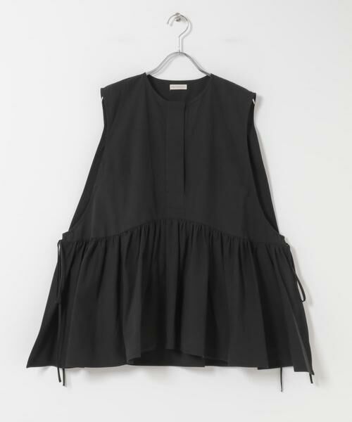 URBAN RESEARCH ROSSO / アーバンリサーチ ロッソ シャツ・ブラウス | PROTAGONISTA　NO-SLEEVE GATHER BLOUSE（ブラック）