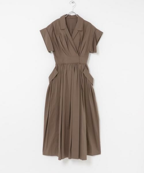 URBAN RESEARCH ROSSO / アーバンリサーチ ロッソ ワンピース | ELENDEEK　W COLLAR SHIRT ONE-PIECE（ブラウン）