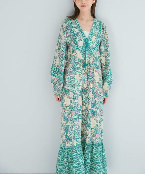 URBAN RESEARCH ROSSO / アーバンリサーチ ロッソ ワンピース | sara mallika　PAISLEY FLOWER PRINT DRESS | 詳細4