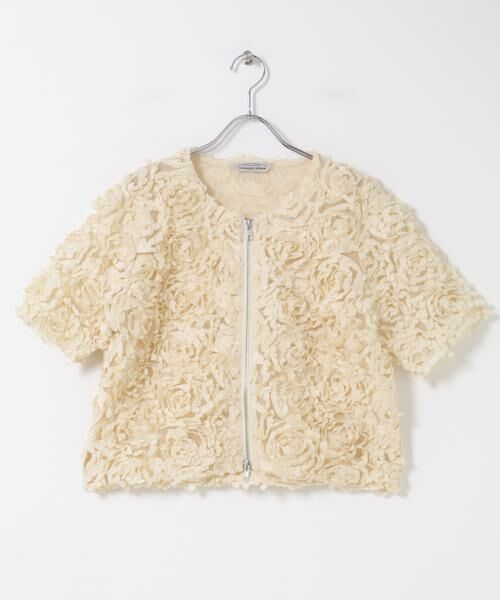 URBAN RESEARCH ROSSO / アーバンリサーチ ロッソ ブルゾン | Torrazzo Donna　FLOWER BOUQUET BLOUSON（アイボリー）
