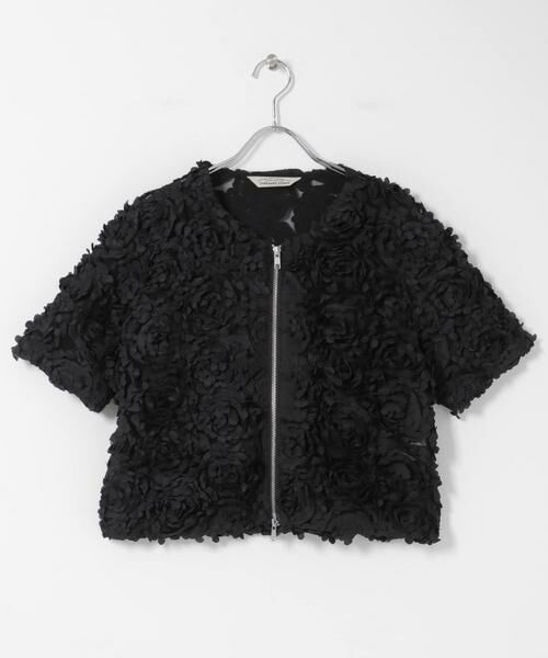 URBAN RESEARCH ROSSO / アーバンリサーチ ロッソ ブルゾン | Torrazzo Donna　FLOWER BOUQUET BLOUSON（ブラック）