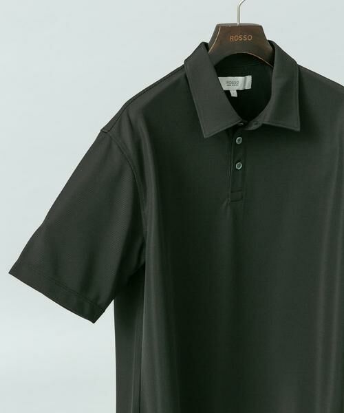 URBAN RESEARCH ROSSO / アーバンリサーチ ロッソ ポロシャツ | 『XLサイズあり』『イージーケア / 接触冷感 / 速乾』ハイパフォーマンスコンフォートポロシャツ（ブラック）