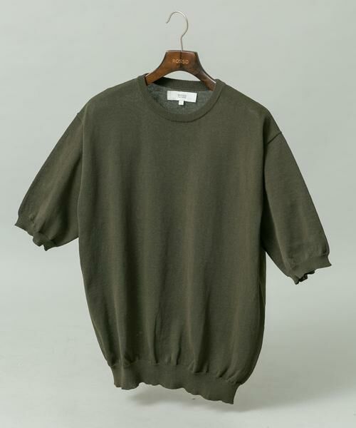 URBAN RESEARCH ROSSO / アーバンリサーチ ロッソ ニット・セーター | 『UR TECH』AIRDRY半袖クルーニット（カーキ）