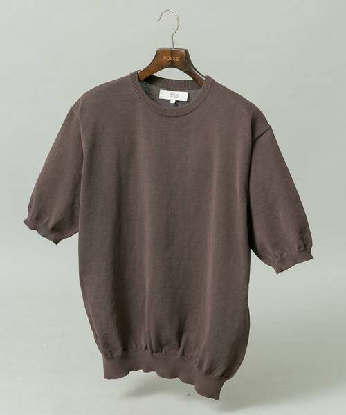 URBAN RESEARCH ROSSO / アーバンリサーチ ロッソ ニット・セーター | 『UR TECH』AIRDRY半袖クルーニット（チャコールグレー）