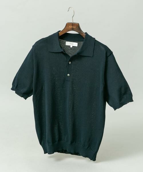 URBAN RESEARCH ROSSO / アーバンリサーチ ロッソ ポロシャツ | 『UR TECH』AIRDRY半袖ニットポロ（ネイビー）