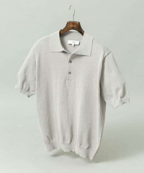 URBAN RESEARCH ROSSO / アーバンリサーチ ロッソ ポロシャツ | 『UR TECH』AIRDRY半袖ニットポロ（ライトグレー）