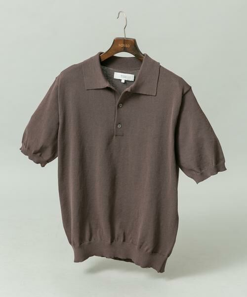 URBAN RESEARCH ROSSO / アーバンリサーチ ロッソ ポロシャツ | 『UR TECH』AIRDRY半袖ニットポロ（チャコールグレー）