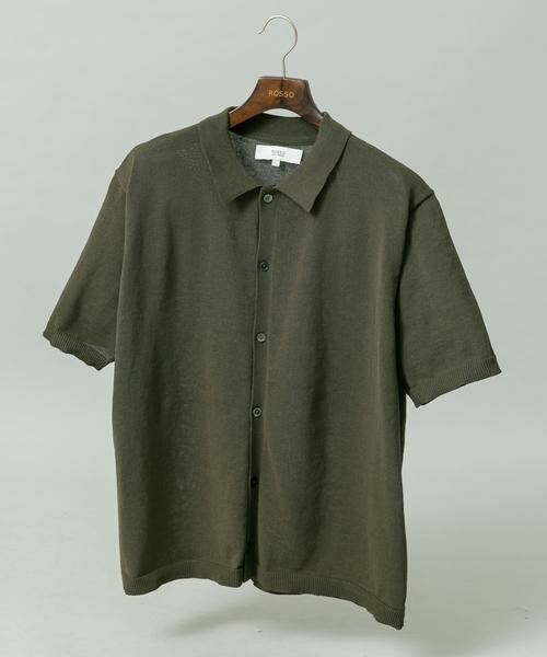 URBAN RESEARCH ROSSO / アーバンリサーチ ロッソ カーディガン・ボレロ | 『UR TECH』AIRDRY半袖ポロカーディガン（カーキ）