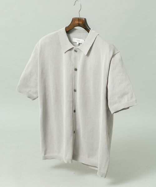 URBAN RESEARCH ROSSO / アーバンリサーチ ロッソ カーディガン・ボレロ | 『UR TECH』AIRDRY半袖ポロカーディガン（ライトグレー）