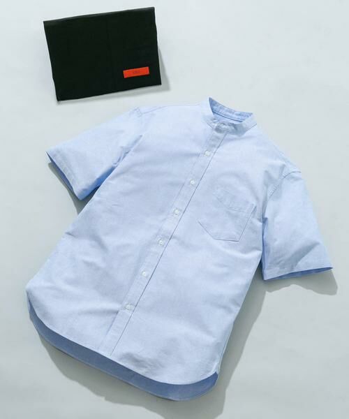 URBAN RESEARCH ROSSO / アーバンリサーチ ロッソ シャツ・ブラウス | 『WEB限定』『抗菌/消臭』『XXLサイズあり』ハイパフォーマンスバンドカラー半袖シャツ（ライトブルー）