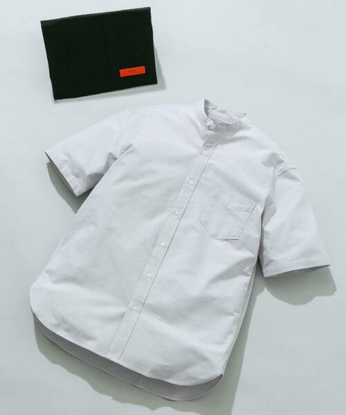 URBAN RESEARCH ROSSO / アーバンリサーチ ロッソ シャツ・ブラウス | 『WEB限定』『抗菌/消臭』『XXLサイズあり』ハイパフォーマンスバンドカラー半袖シャツ（グレー）