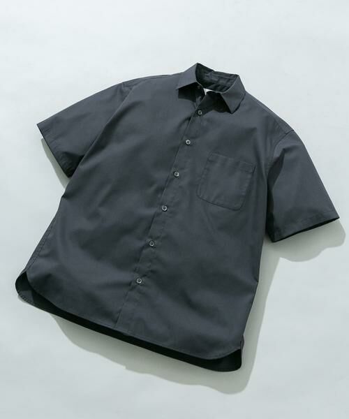 URBAN RESEARCH ROSSO / アーバンリサーチ ロッソ シャツ・ブラウス | 『XLサイズあり』アーバンリラックスブロード半袖シャツ（チャコールグレー）