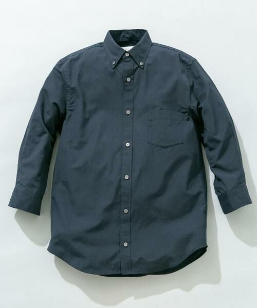 URBAN RESEARCH ROSSO / アーバンリサーチ ロッソ シャツ・ブラウス | ハイパフォーマンスリネン七分袖シャツ（ネイビー）