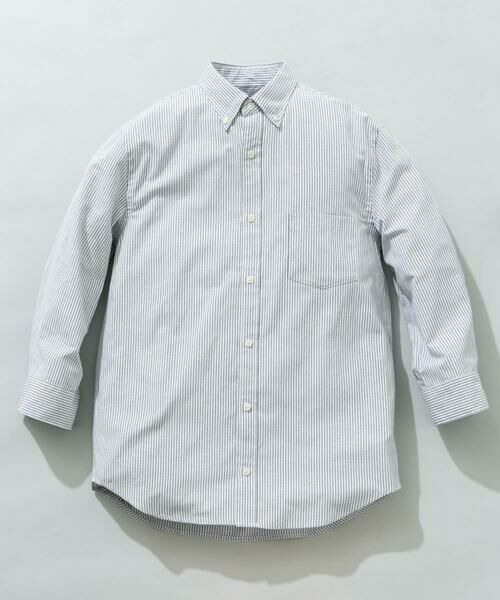 URBAN RESEARCH ROSSO / アーバンリサーチ ロッソ シャツ・ブラウス | ハイパフォーマンスリネン七分袖シャツ（ストライプ）