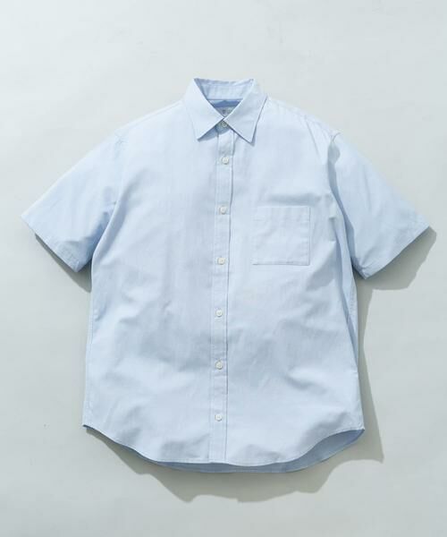 URBAN RESEARCH ROSSO / アーバンリサーチ ロッソ シャツ・ブラウス | 『イージーケア / XLサイズあり』ハイパフォーマンスリネン半袖シャツ（ライトブルー）