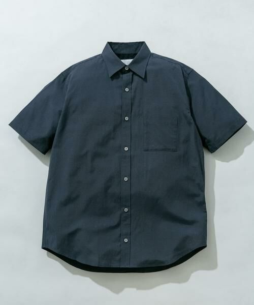 URBAN RESEARCH ROSSO / アーバンリサーチ ロッソ シャツ・ブラウス | 『イージーケア / XLサイズあり』ハイパフォーマンスリネン半袖シャツ（ネイビー）