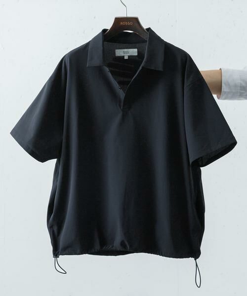 URBAN RESEARCH ROSSO / アーバンリサーチ ロッソ ポロシャツ | 『WEB限定』『XLサイズあり』『吸水速乾』Air Stretch ポロシャツ（ブラック）