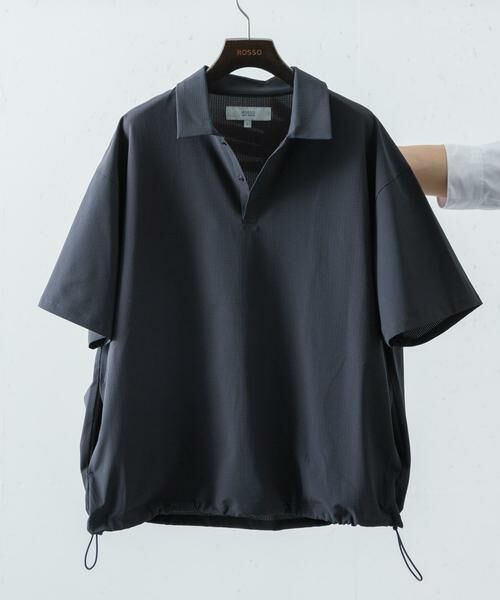 URBAN RESEARCH ROSSO / アーバンリサーチ ロッソ ポロシャツ | 『WEB限定』『XLサイズあり』『吸水速乾』Air Stretch ポロシャツ（チャコールグレー）