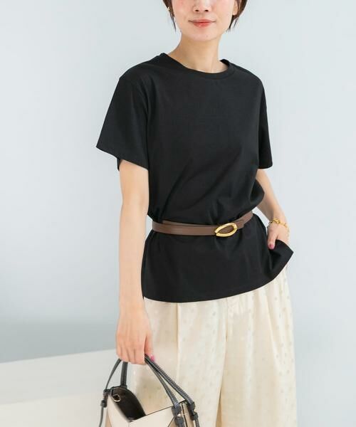 URBAN RESEARCH ROSSO / アーバンリサーチ ロッソ Tシャツ | UVカットアイスコットンカットソー（ブラック）