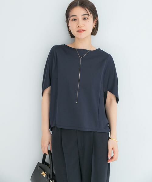 URBAN RESEARCH ROSSO / アーバンリサーチ ロッソ Tシャツ | 『WEB/一部店舗限定』UVカットクールタッチ5分袖ドルマンプルオーバー（ネイビー）