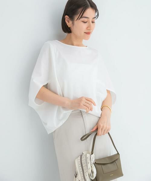 URBAN RESEARCH ROSSO / アーバンリサーチ ロッソ Tシャツ | 『WEB/一部店舗限定』UVカットクールタッチ5分袖ドルマンプルオーバー（オフホワイト）