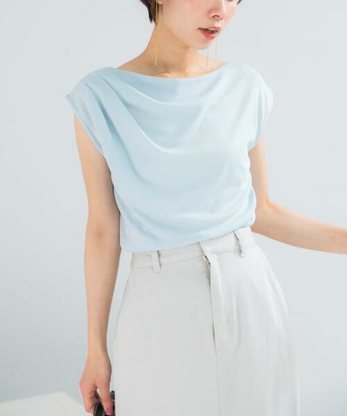 URBAN RESEARCH ROSSO / アーバンリサーチ ロッソ Tシャツ | クールタッチ デザインドレープカットソー（ブルー系その他）