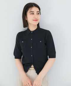 URBAN RESEARCH ROSSO / アーバンリサーチ ロッソ カーディガン・ボレロ | 襟付コンパクト5分袖カーディガン