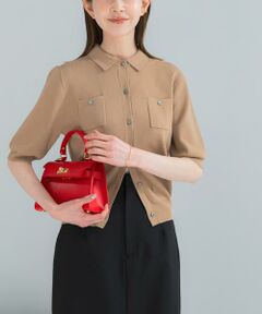 URBAN RESEARCH ROSSO / アーバンリサーチ ロッソ カーディガン・ボレロ | 襟付コンパクト5分袖カーディガン