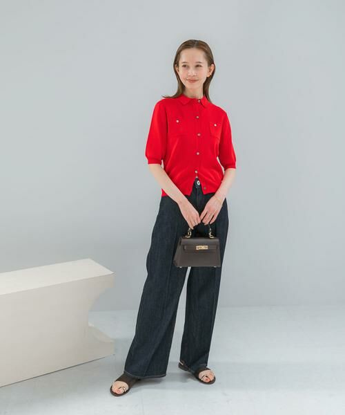 URBAN RESEARCH ROSSO / アーバンリサーチ ロッソ カーディガン・ボレロ | 襟付コンパクト5分袖カーディガン | 詳細5