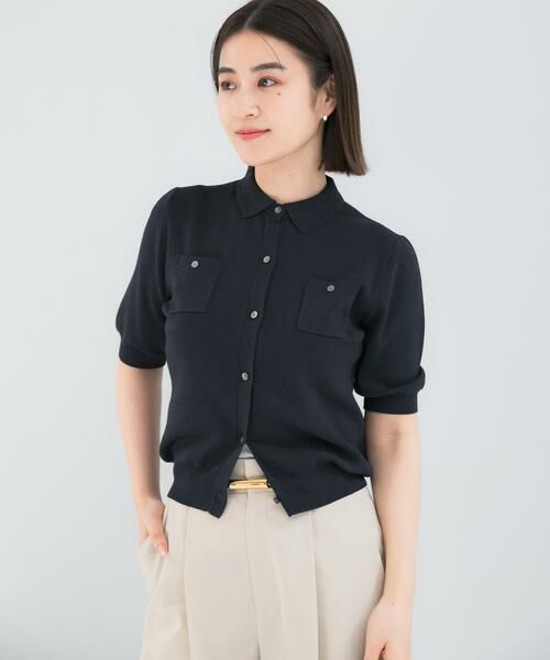 URBAN RESEARCH ROSSO / アーバンリサーチ ロッソ カーディガン・ボレロ | 襟付コンパクト5分袖カーディガン | 詳細8