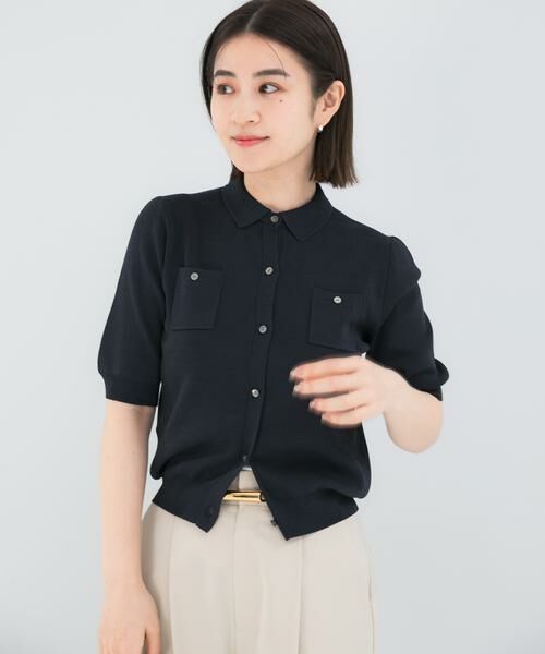 URBAN RESEARCH ROSSO / アーバンリサーチ ロッソ カーディガン・ボレロ | 襟付コンパクト5分袖カーディガン | 詳細9