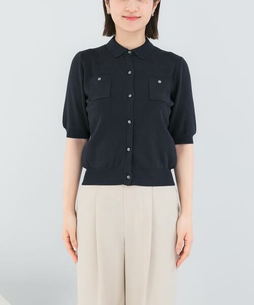 URBAN RESEARCH ROSSO / アーバンリサーチ ロッソ カーディガン・ボレロ | 襟付コンパクト5分袖カーディガン | 詳細12