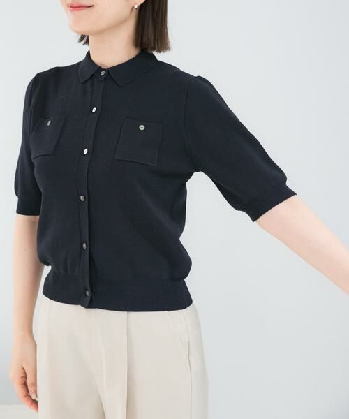 URBAN RESEARCH ROSSO / アーバンリサーチ ロッソ カーディガン・ボレロ | 襟付コンパクト5分袖カーディガン | 詳細15