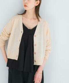 URBAN RESEARCH ROSSO / アーバンリサーチ ロッソ カーディガン・ボレロ | リネン混セミシアーカーディガン