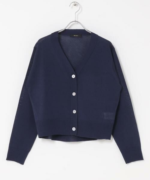 URBAN RESEARCH ROSSO / アーバンリサーチ ロッソ カーディガン・ボレロ | リネン混セミシアーカーディガン（ネイビー）